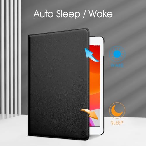 Printme Rotating Case for iPad 9th Generation (2021) / 8th Generation (2020) / 7th Gen (2019) 10.2 Inch - 360 Degree Rotating Stand Cover, Auto Wake Sleep, Black - Image 3