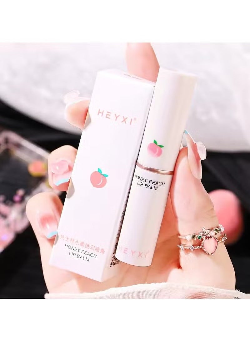 هايكسي الخوخ مرهم الشفة تغيير لون أحمر الشفاه مرهم الشفة ترطيب الجلد جمال الشفاه الكرمل مستحضرات التجميل - Image 2