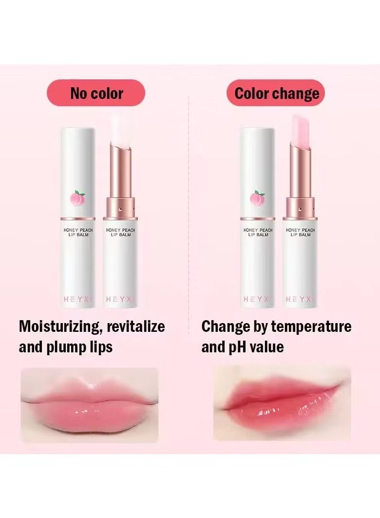 هايكسي الخوخ مرهم الشفة تغيير لون أحمر الشفاه مرهم الشفة ترطيب الجلد جمال الشفاه الكرمل مستحضرات التجميل - Image 3
