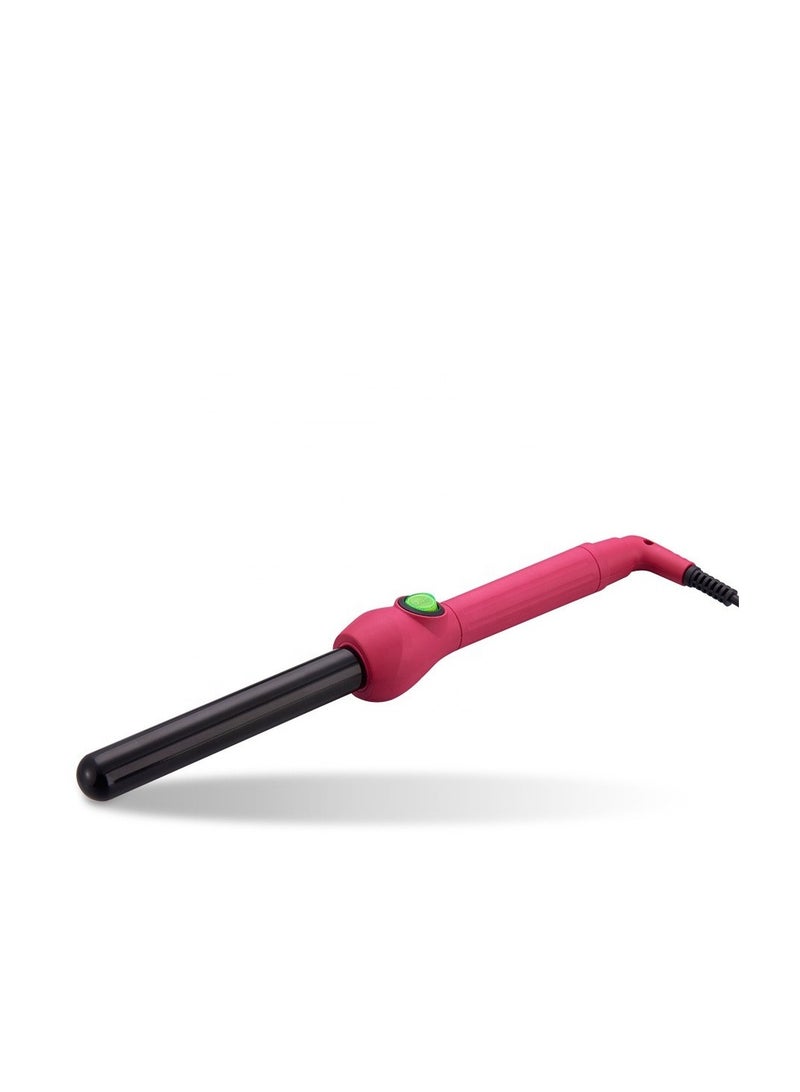 Curling Iron, Hair Curling Wand for Long Short Hair, Dual Voltage Curling Iron, Wand Curling Iron with Negative Ions Black/Pink - Image 1