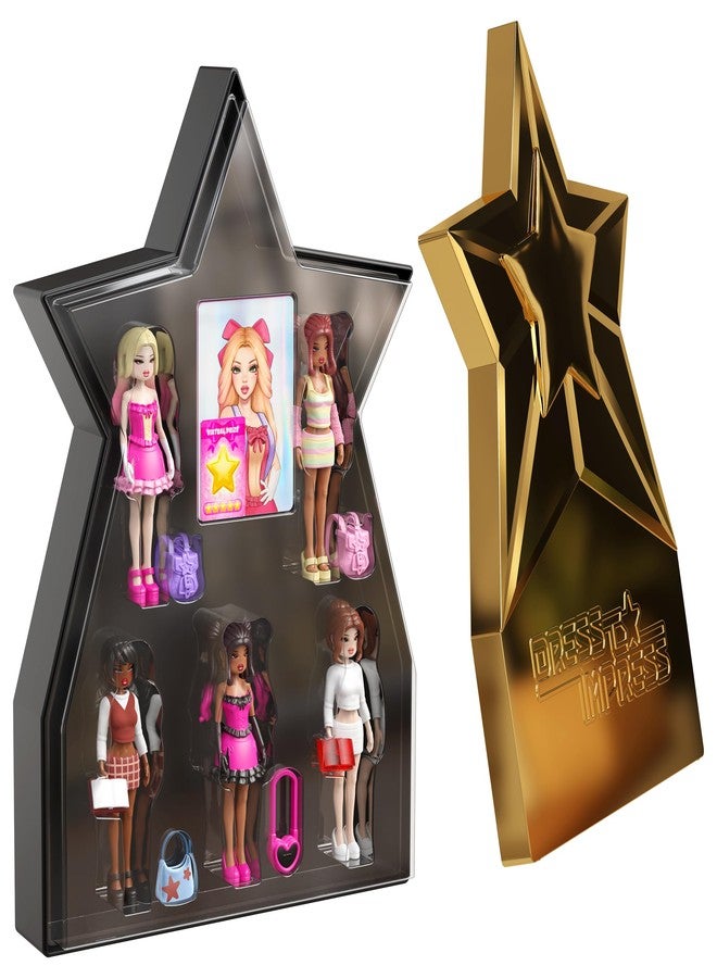 PhatMojo Dress to Impress — Mystery Models — Superstar 5-Pack — Series 1 — Star Storage Case —Small Dolls — Blind Box Collectible Set — Includes DLC Code — Officially Licensed Toys - Image 4