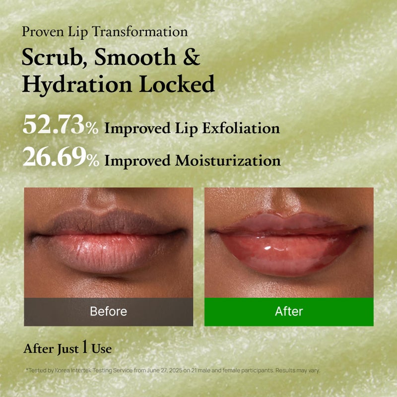 FULLY Green Tomato Smoothie Sugar Lip Scrub, Gentle Lip Exfoliator with Organic Sugar & Tomato Seed Oil for Smooth, Hydrated Lips, Vegan Daily Lip Polish for Dry, Flaky Lips, Korean Skincare, 0.42 oz - Image 5