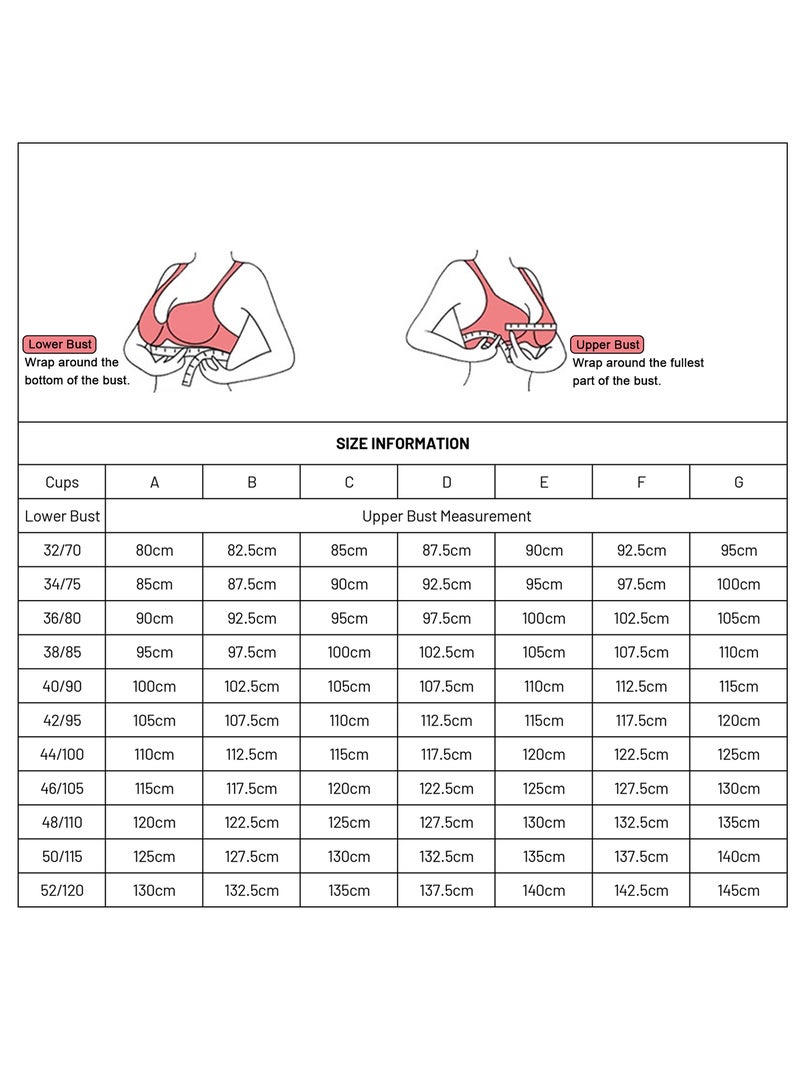 Women Lace Bra Front Closure No Underwire Plus Size Bras - Image 5
