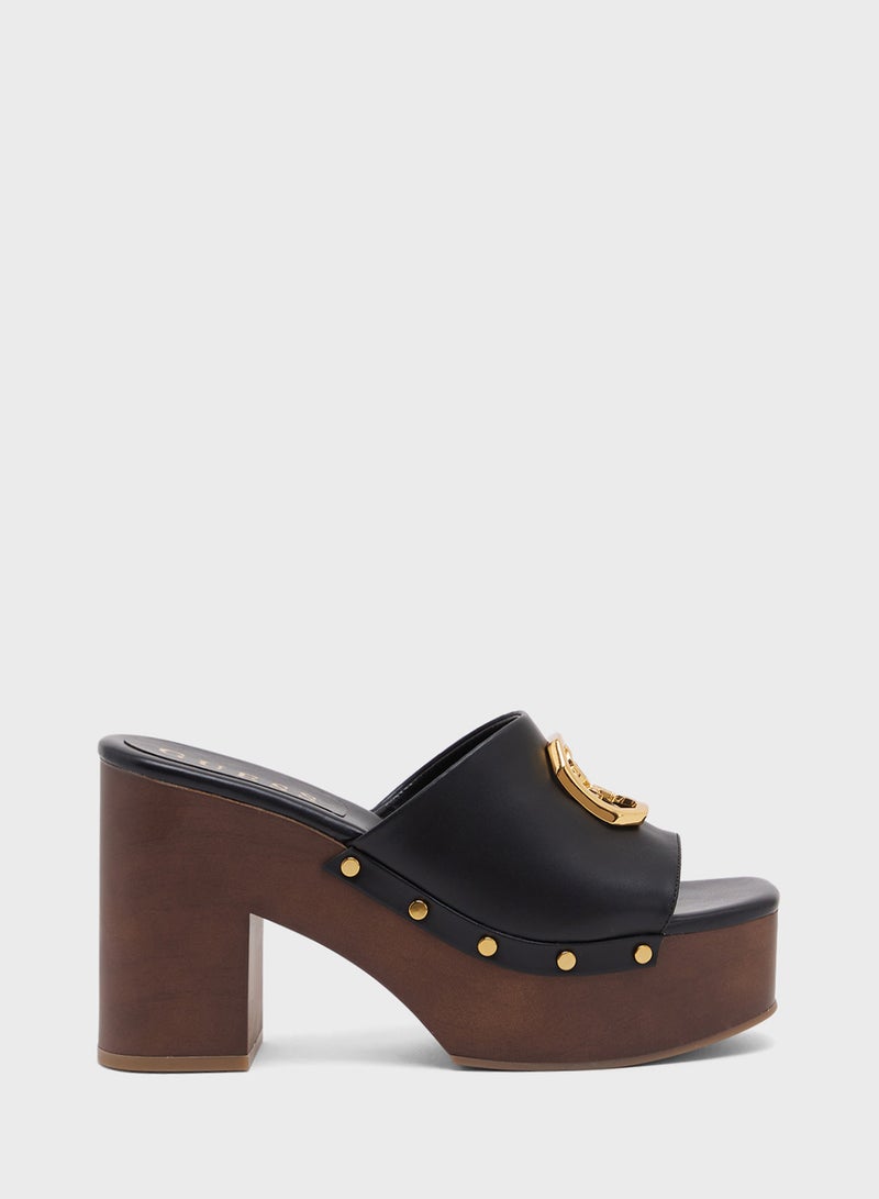 جس صنادل بكعب عالٍ بحزام واحد - Image 1