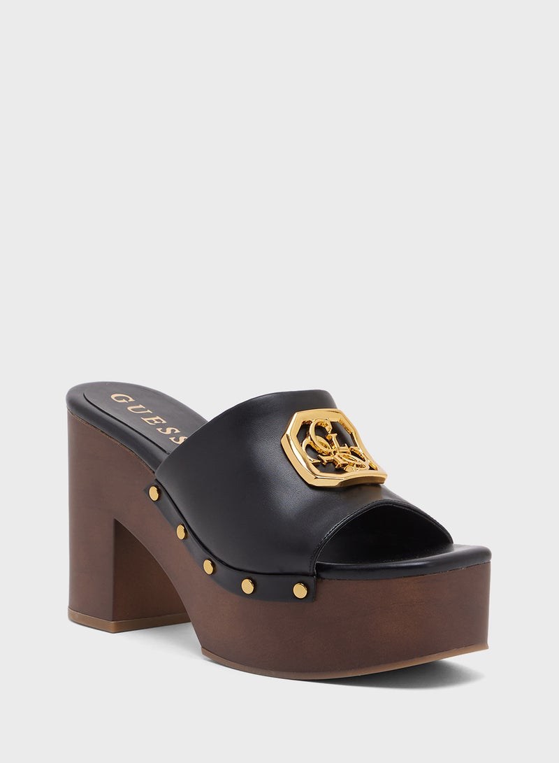 جس صنادل بكعب عالٍ بحزام واحد - Image 2