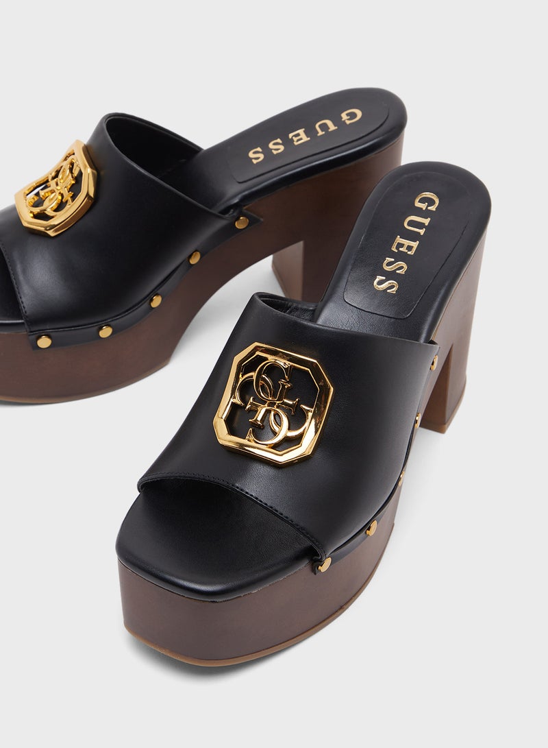 جس صنادل بكعب عالٍ بحزام واحد - Image 4