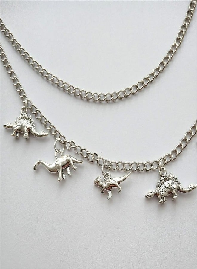 AETYWYEIN Punk Dinosaur Charm Pant Chain, Quirky Stegosaurus Pendant Jeans Accessories, Hip Hop Layered Belt Chains, Wallet Chain Bags DIY Jewelry Pocket Chain - Image 5
