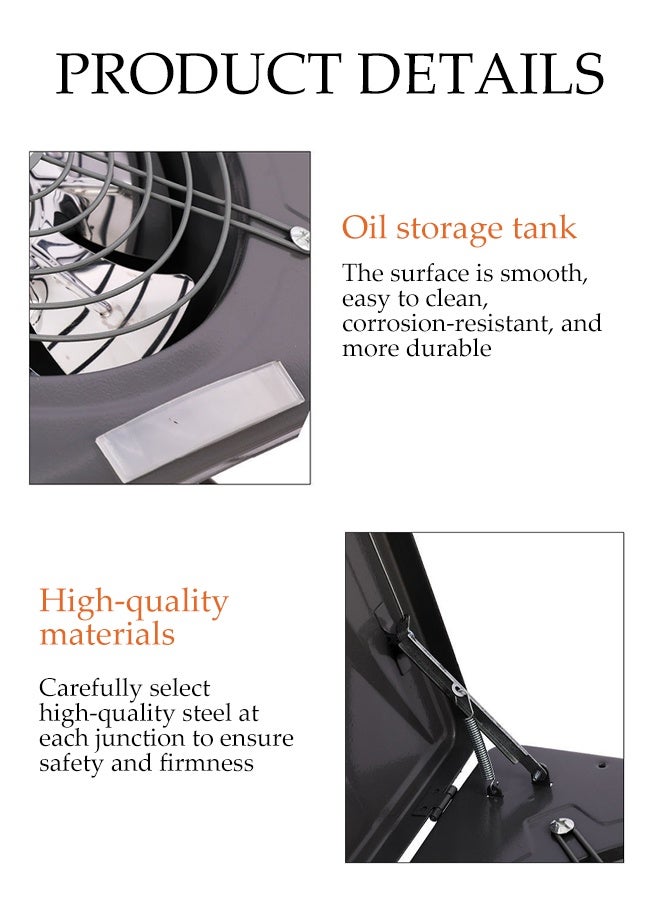 DUNISO مروحة عادم للجدار، تنظيم سرعة غير متدرج، 100 واط، شفاط قوي، مروحة تهوية قابلة للطي للمطبخ، الحمام، غسيل الملابس، المرآب (أبيض) - Image 4