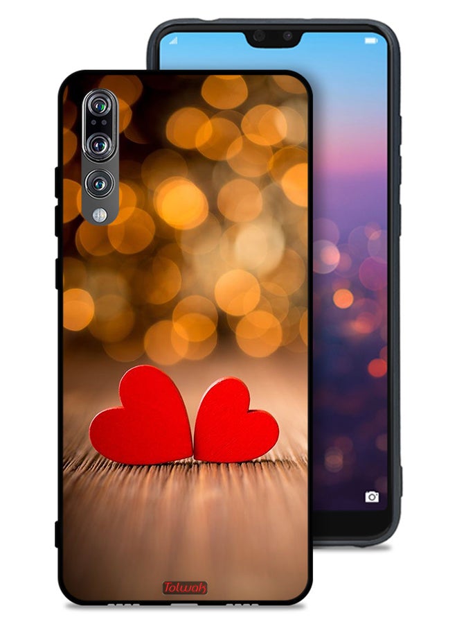 Tolwak Huawei P20 Pro Protective Case Cover Two Beautiful Hearts  - Image 1