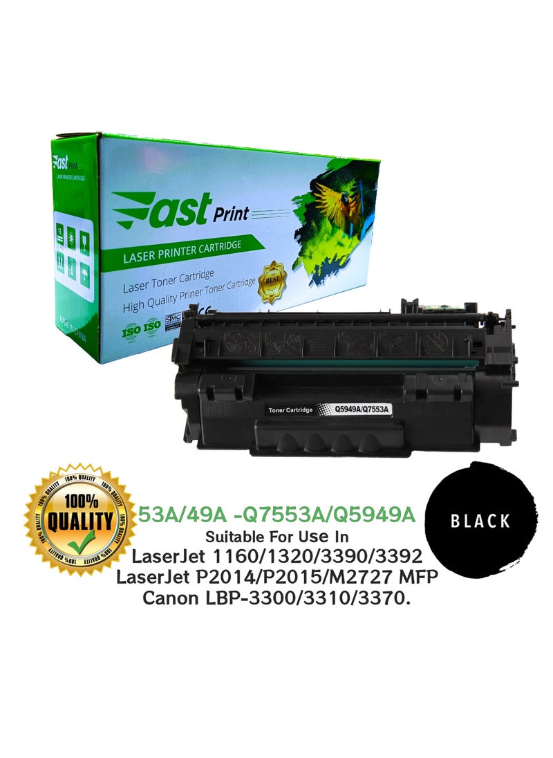 Fast Print Toner 53A/49A BLACK - Q7553A/Q5949A  - Image 1