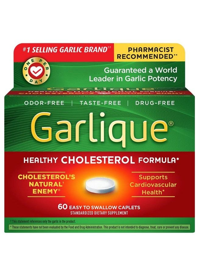 Garlique - Healthy Cholesterol Formula With 5000 Mcg Of Allicin 60 Enteric Coated Caplets (Pack Of 3) - Image 1