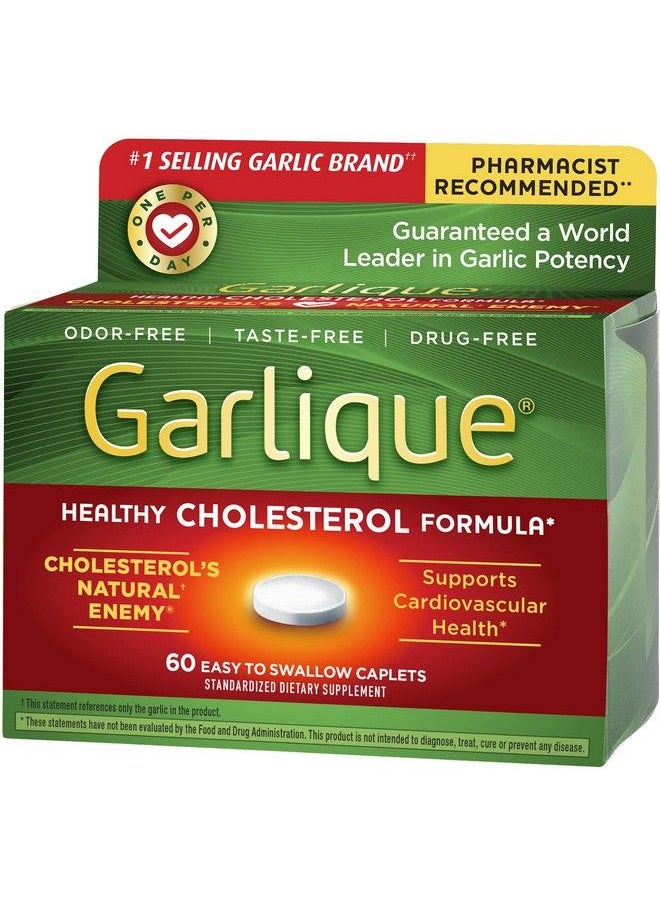 Garlique - Healthy Cholesterol Formula With 5000 Mcg Of Allicin 60 Enteric Coated Caplets (Pack Of 3) - Image 1