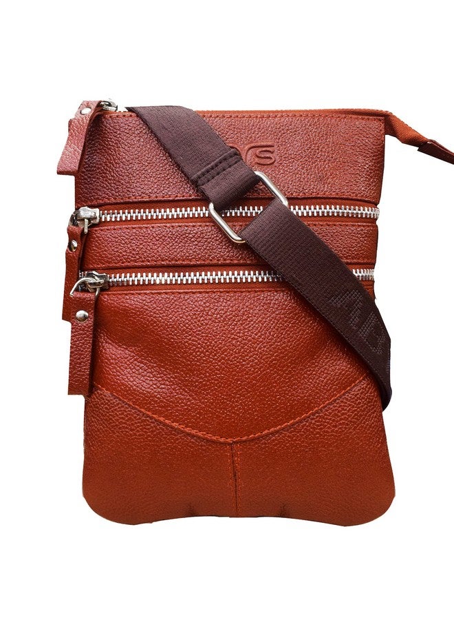 ABYS Genuine Leather Brown Unisex Neck Pouch||Passport Pouch||Sling Bag with Adjustable Strap(1049DQ) - Image 1