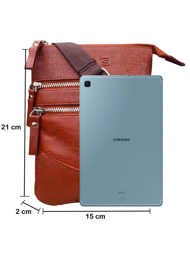 ABYS Genuine Leather Brown Unisex Neck Pouch||Passport Pouch||Sling Bag with Adjustable Strap(1049DQ) - Image 2