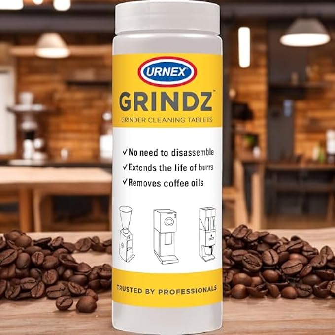 يورنكس أقراص تنظيف مطحنة القهوة Grindz Professional 430 جرام منظفات طبيعية خالية من الغلوتين خالية من الغلوتين، وأطحن الطحن وغلافاتك تساعد في إطالة عمر مطحنتك - Image 5