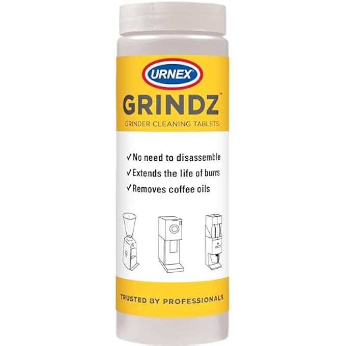 يورنكس أقراص تنظيف مطحنة القهوة Grindz Professional 430 جرام منظفات طبيعية خالية من الغلوتين خالية من الغلوتين، وأطحن الطحن وغلافاتك تساعد في إطالة عمر مطحنتك - Image 1