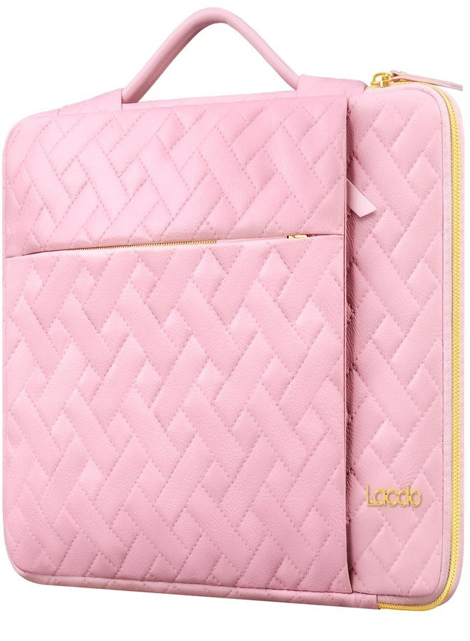 Lacdo 360° Protective Laptop Sleeve Case for 14 inch New MacBook Pro M5 Pro/Max A3426 A3427 (2026), M5/M4/M3/M2/M1 A3434 A3112 A3401 A3185 A2918, 13.8 inch Surface Laptop Computer Bag, Sakura Pink - Image 1
