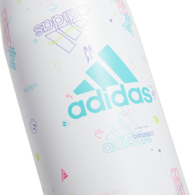 adidas 600 ML (20 oz) Straw Top Metal Water Bottle, Hot/Cold Double-Walled Insulated 18/8 Stainless Steel - Image 4