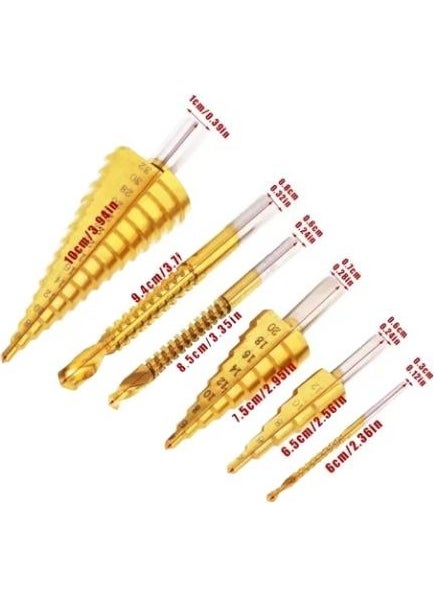 Bn5 Stepped Drill Sheet Drilling Bit Set 6 Pieces  - Image 1