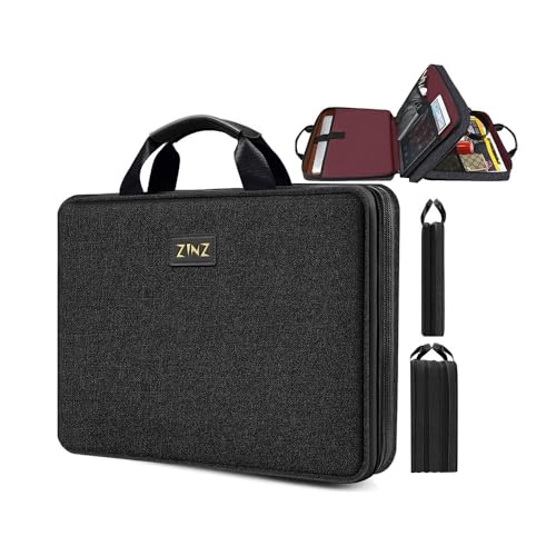 ZINZ Laptop Case 15 15.6 16 inch Sleeve, Expandable Computer Hand Bag with Multi-pockets Compatible with MacBook Pro 16 inch M4/M3/M2/M1, MacBook Air/Pro 15 inch and 15-16 inch Notebooks，B04K01 - Image 1