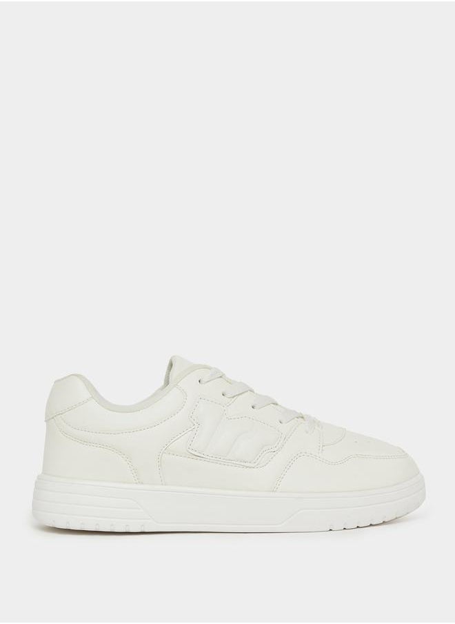 Styli Graphic Patch Work Lace Up Platform Sole Sneakers  - Image 1