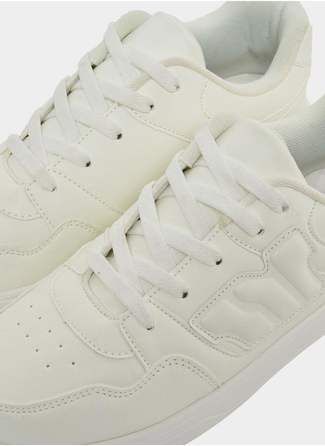 Styli Graphic Patch Work Lace Up Platform Sole Sneakers  - Image 4
