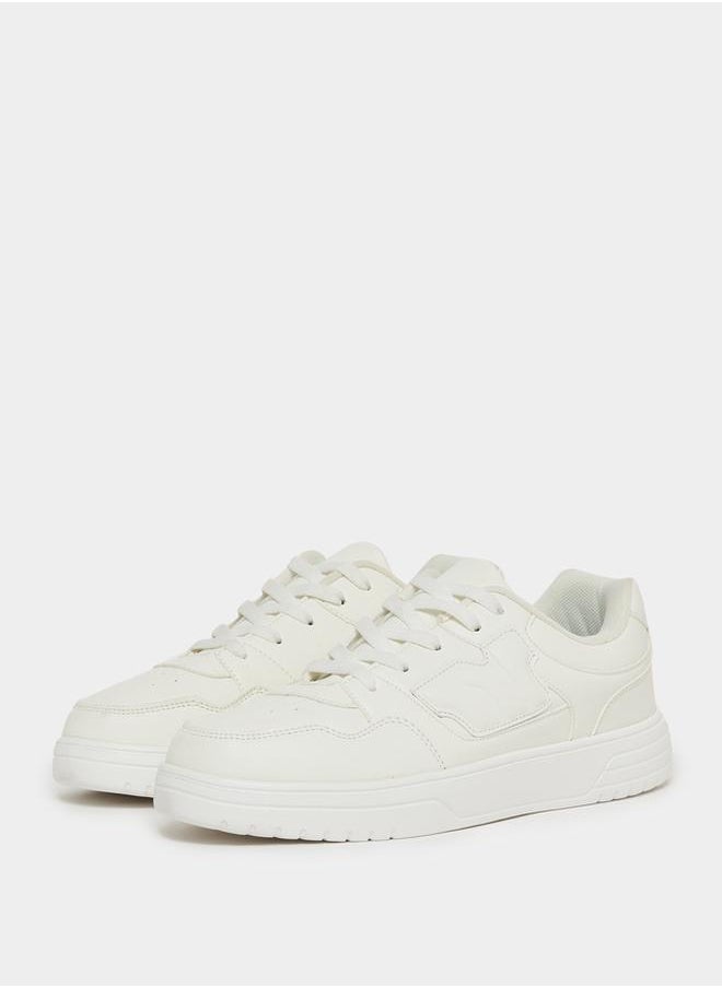 Styli Graphic Patch Work Lace Up Platform Sole Sneakers  - Image 2