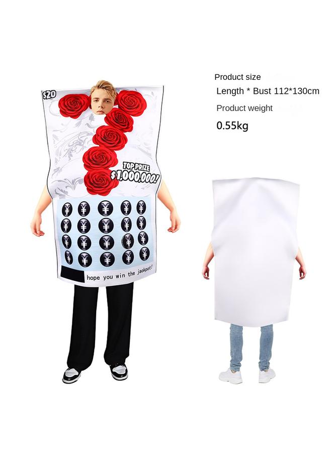 Bluejw Halloween Funny Mona Lisa Cos Costume Mural Costume Activity Performance Jumpsuit Composite Sponge - Image 1