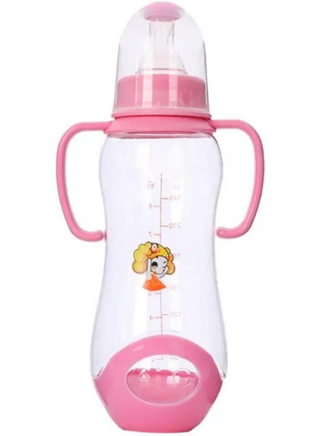 Biella Multicolor Baby Feeding Bottle Special-Purpose Feeding Bottles With Anti-Slip Handle, Cup Coverâ€Œ 0+Months 420Ml  - Image 1