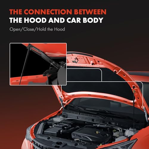 A-Premium أجزاء A-Premium لمفصلات غطاء المحرك الأمامية للسائق والراكب متوافقة مع إنفينيتي Q50 2014-2023، Q60 2017-2022، Q70 2014-2019، Q70L 2015-2019، M35h، M37، M56 و نيسان GT-R، الجانب الأيسر والأيمن، مجموعة 2 قطعة - Image 5