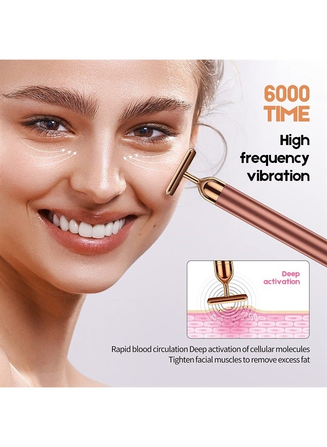 SSGP 2 in 1 Face Massager Roller Electric Face Roller, 3D Roller and T Shape Face Massager Kit Gift Set for Face Skin Care Tools - Image 3