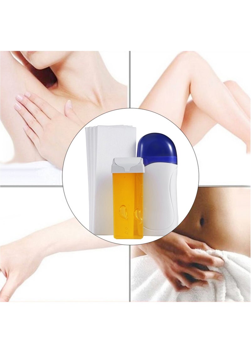 DubaiGallery 3 in 1 Portable Cartridge Wax Heater Kit, Mini Waxing Machine + Depilatory Wax + 100PCS Depilatory Paper for Hair Removal - Image 4
