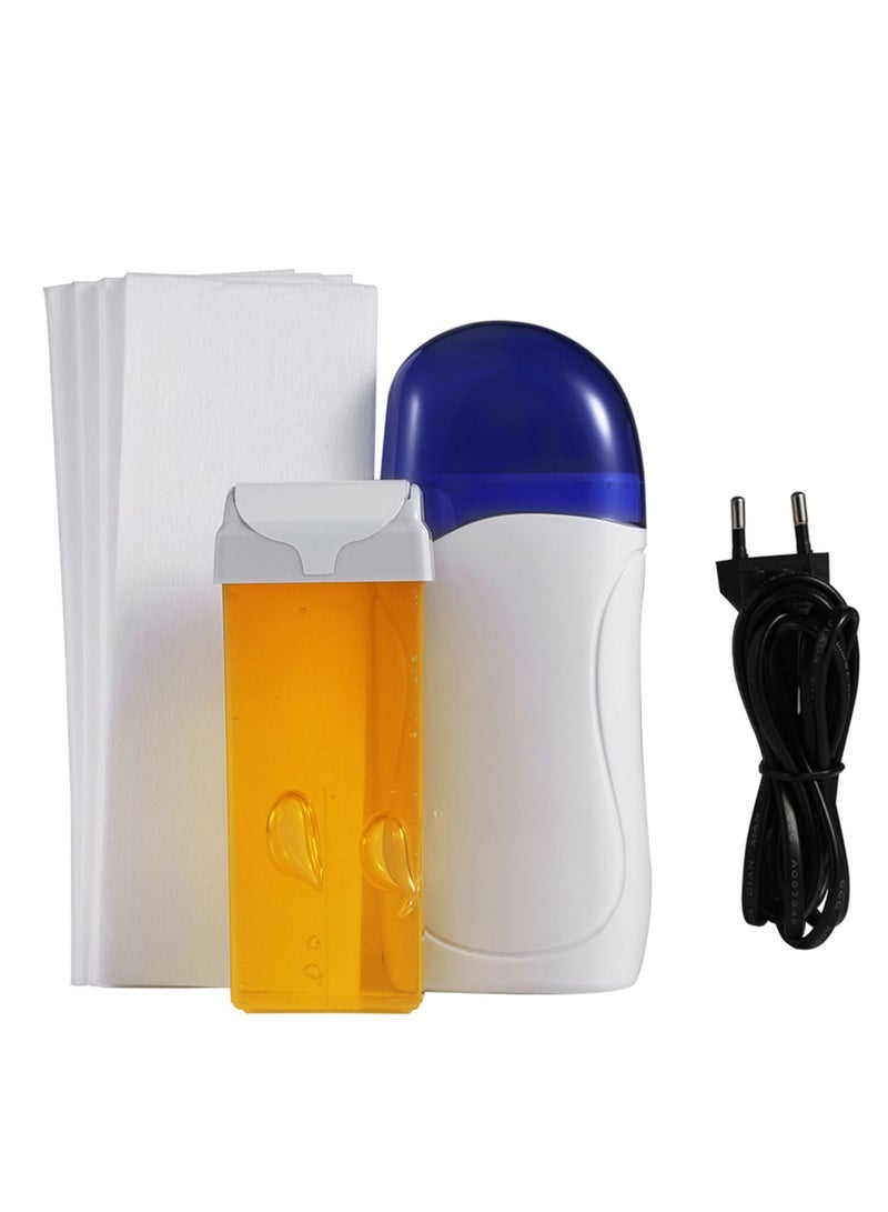 DubaiGallery 3 in 1 Portable Cartridge Wax Heater Kit, Mini Waxing Machine + Depilatory Wax + 100PCS Depilatory Paper for Hair Removal - Image 1