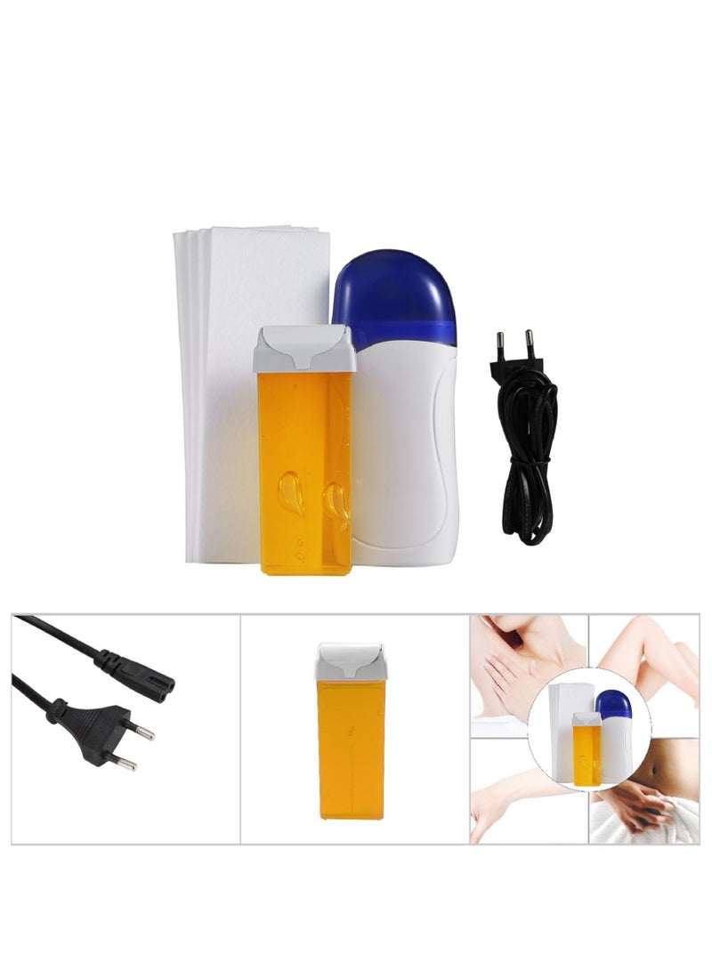 DubaiGallery 3 in 1 Portable Cartridge Wax Heater Kit, Mini Waxing Machine + Depilatory Wax + 100PCS Depilatory Paper for Hair Removal - Image 3