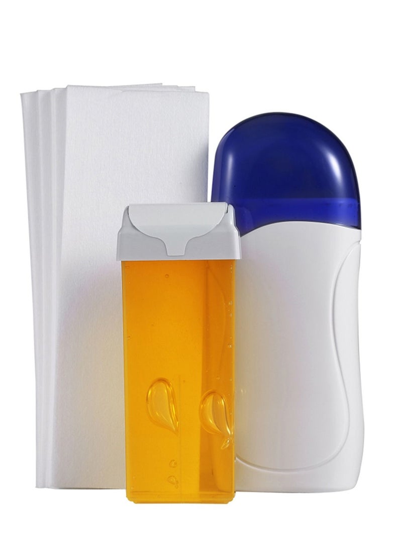 DubaiGallery 3 in 1 Portable Cartridge Wax Heater Kit, Mini Waxing Machine + Depilatory Wax + 100PCS Depilatory Paper for Hair Removal - Image 2