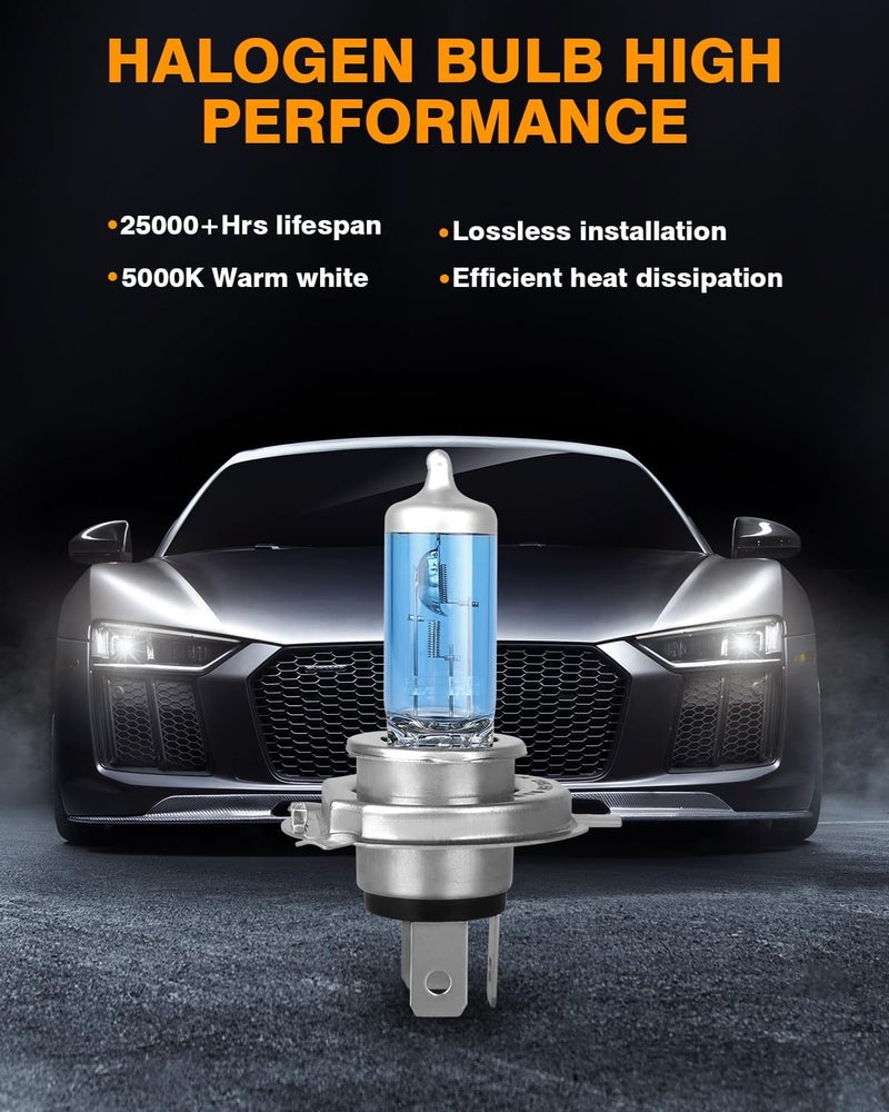 NSDXCT H4 High Performance Headlight Bulbs for Nissan Versa 2007-2019 - Super Bright 5000K Halogen Replacement - Image 5