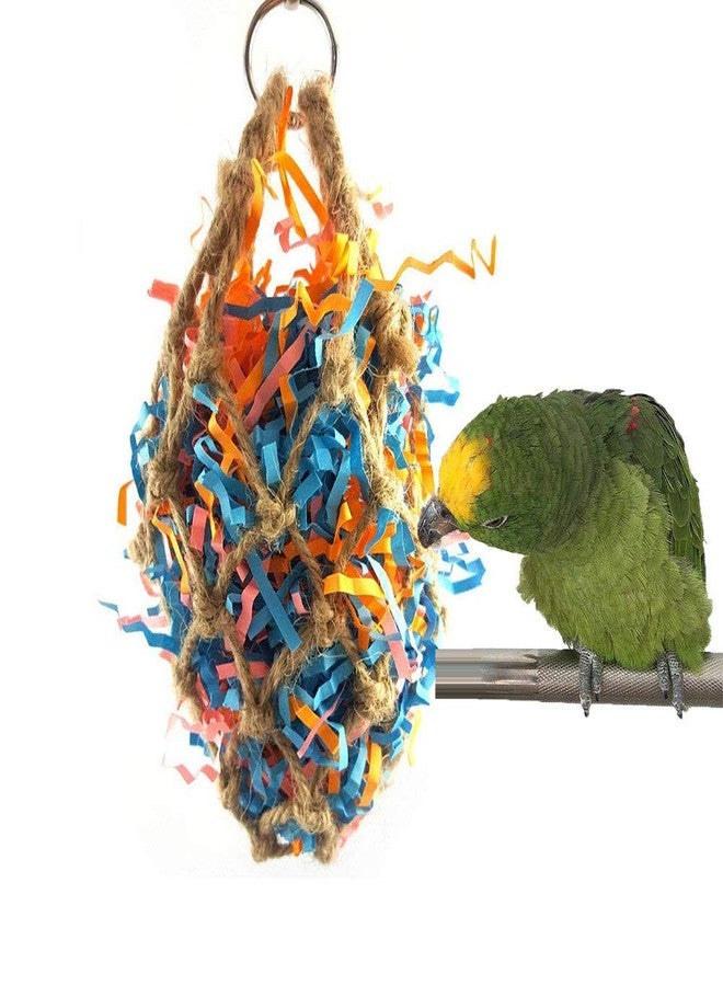 Litewoo Bird Foraging Shredding Nest Chew Hanging Toy for African Grey Cockatoos Conure Parakeet Quaker Cockatiel Cage Accessories - Image 1