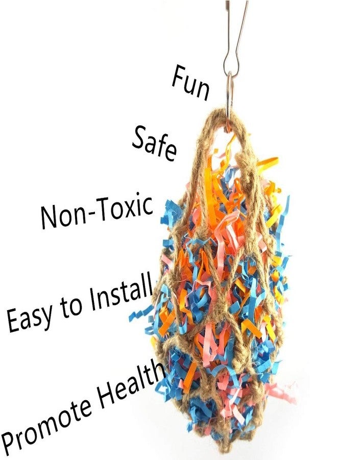 Litewoo Bird Foraging Shredding Nest Chew Hanging Toy for African Grey Cockatoos Conure Parakeet Quaker Cockatiel Cage Accessories - Image 2