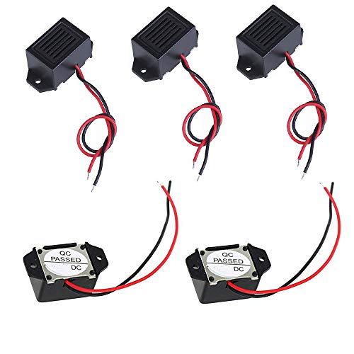 tatoko 5PCS Mini Buzzers with Leads - 12V 400Hz Morse Code Mechanical Electronic Components - Image 1