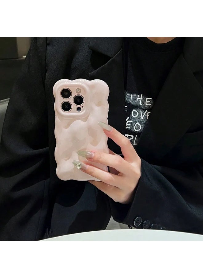 Shein High-quality pink bubble wave phone case, scratch-resistant, sweat-resistant, fingerprint-resistant, durable and shock-resistant, compatible with iPhone 13 Pro Max  - Image 3