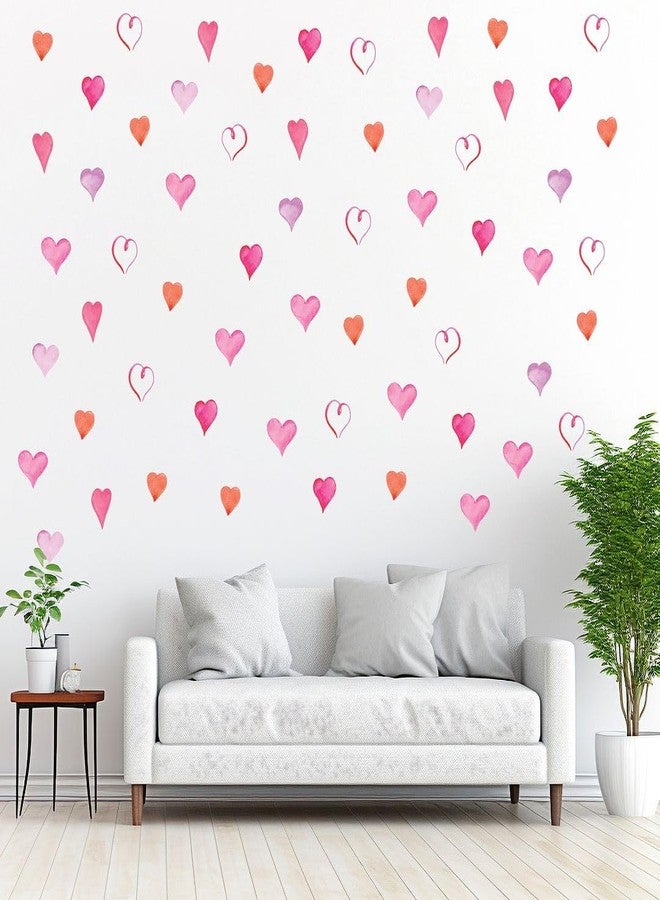 CVANU 4 Sheet of Beautiful Heart Shape Self-Adhesive Vinyl Wall Sticker for Wall Decoration (11.7inch X 8.3inch)_S352 - Image 1