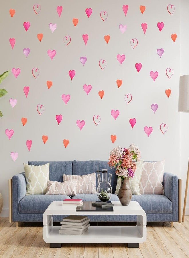 CVANU 4 Sheet of Beautiful Heart Shape Self-Adhesive Vinyl Wall Sticker for Wall Decoration (11.7inch X 8.3inch)_S352 - Image 2