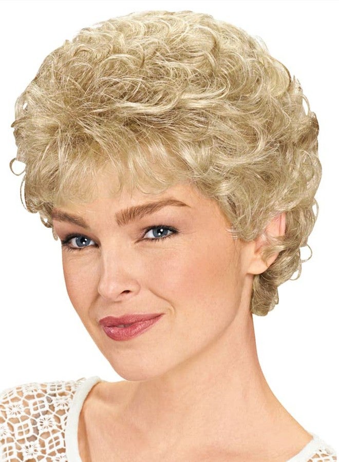 GNIMEGIL Elderly Wigs Short Curly Wig for Ladies Synthetic Hair Old Women Wigs Light Blonde Wig Halloween Costume Carnival Party - Image 1