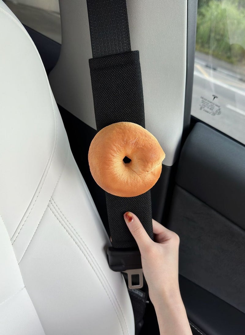 غطاء كتف حزام مقعد السيارة الإبداعي لتخفيف الضغط، منتجات تزيين السيارة من سلسلة الخبز الكرتوني - Image 1