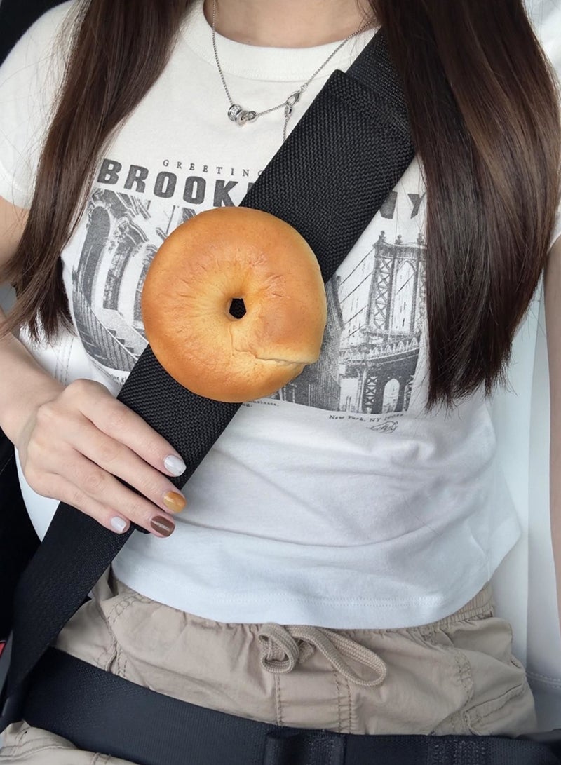 غطاء كتف حزام مقعد السيارة الإبداعي لتخفيف الضغط، منتجات تزيين السيارة من سلسلة الخبز الكرتوني - Image 3