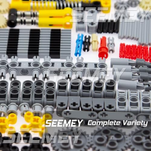 SEEMEY 184PCS Gear and Axle Set for Technic Parts Compatible with Lego Technic Parts, DIY Gears Assortment Pack((Liftarm, Pins, Axles, Connectors)) for Technic Building Blocks Set(Random Color) - Image 4