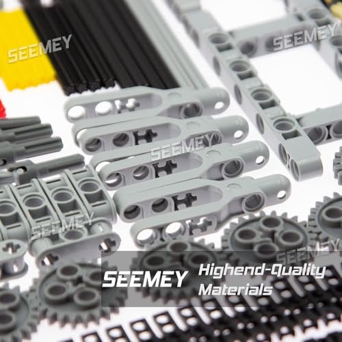SEEMEY 184PCS Gear and Axle Set for Technic Parts Compatible with Lego Technic Parts, DIY Gears Assortment Pack((Liftarm, Pins, Axles, Connectors)) for Technic Building Blocks Set(Random Color) - Image 3