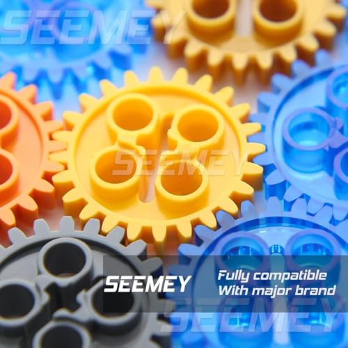 SEEMEY 184PCS Gear and Axle Set for Technic Parts Compatible with Lego Technic Parts, DIY Gears Assortment Pack((Liftarm, Pins, Axles, Connectors)) for Technic Building Blocks Set(Random Color) - Image 2