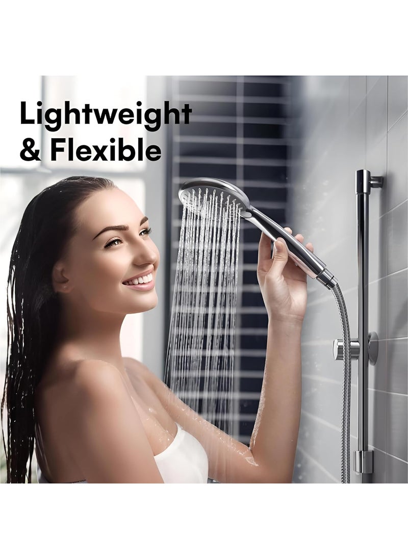 NEW WARE NEW WARE Stainless Steel Chrome Plated Flexible Shower Hose tube Hand shower Hose Replacement Shower Tube Health Faucet Tube Flexible Tube Multi Purpose Hose Pipe15 meter  - Image 4