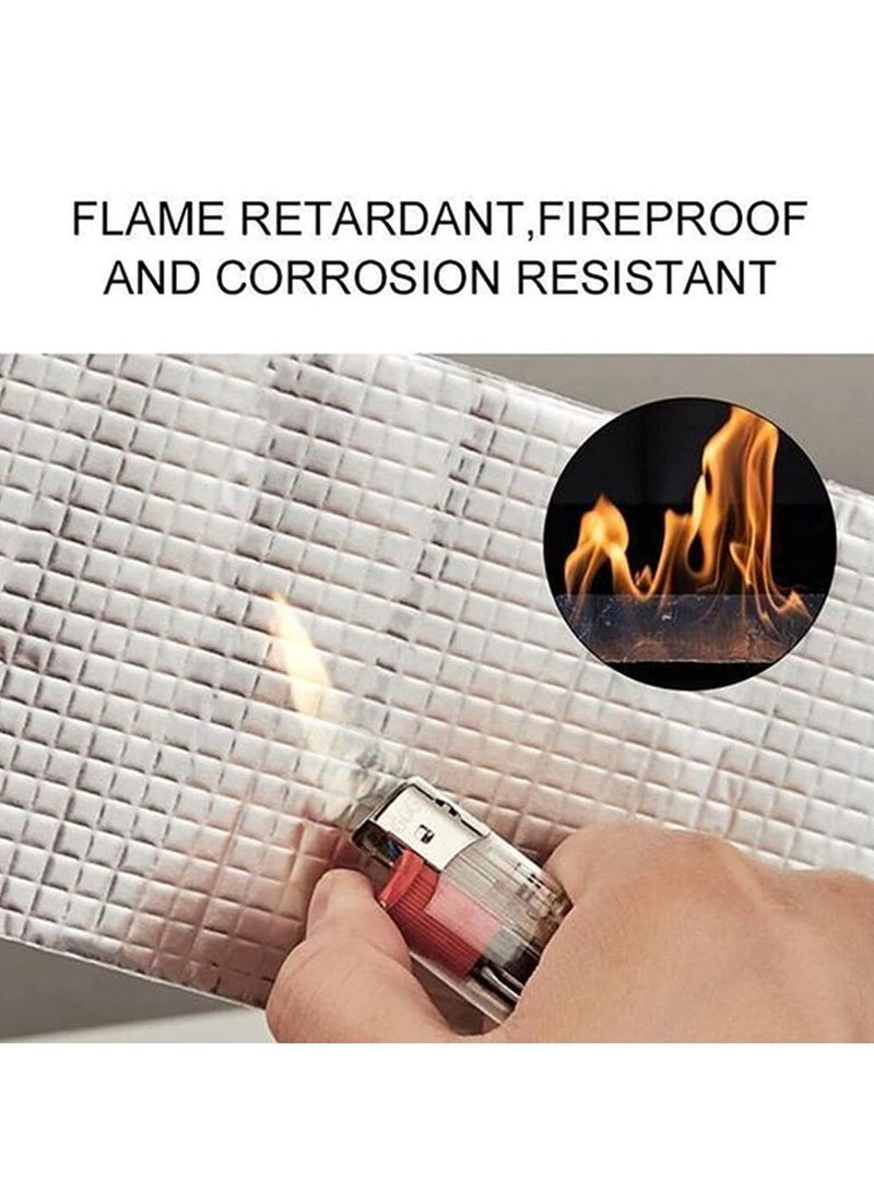 Waterproof Patch Duct Tape, Aluminum Foil Butyl Tape for Roof Leak Surface Window Sill Gap Pipe Rupture, Outdoor Waterproof Leak Proof Repair Tape, Super Waterproof Strong Adhesive Tape 10 x 500cm - Image 3